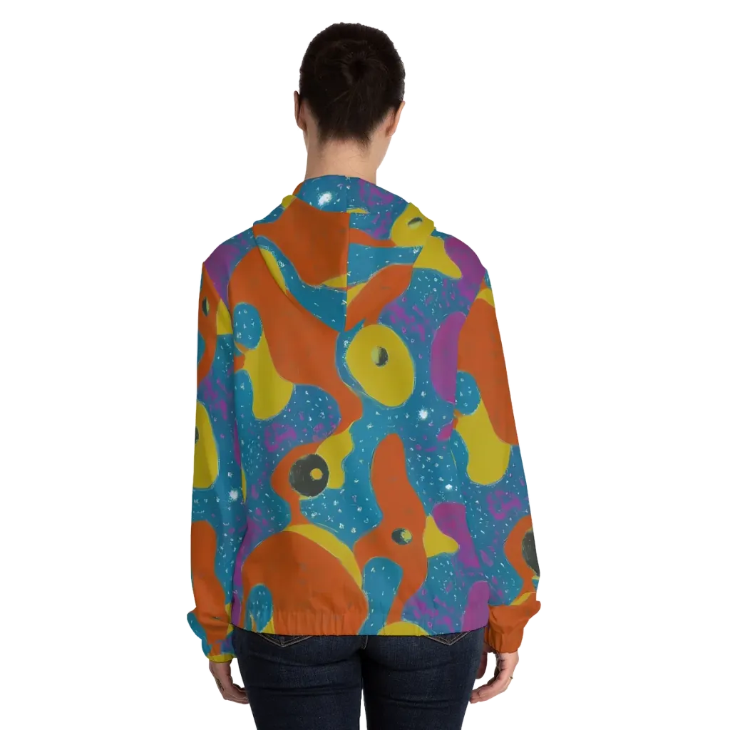 Molten Color on Women's Full-Zip Hoodie — Back On Person