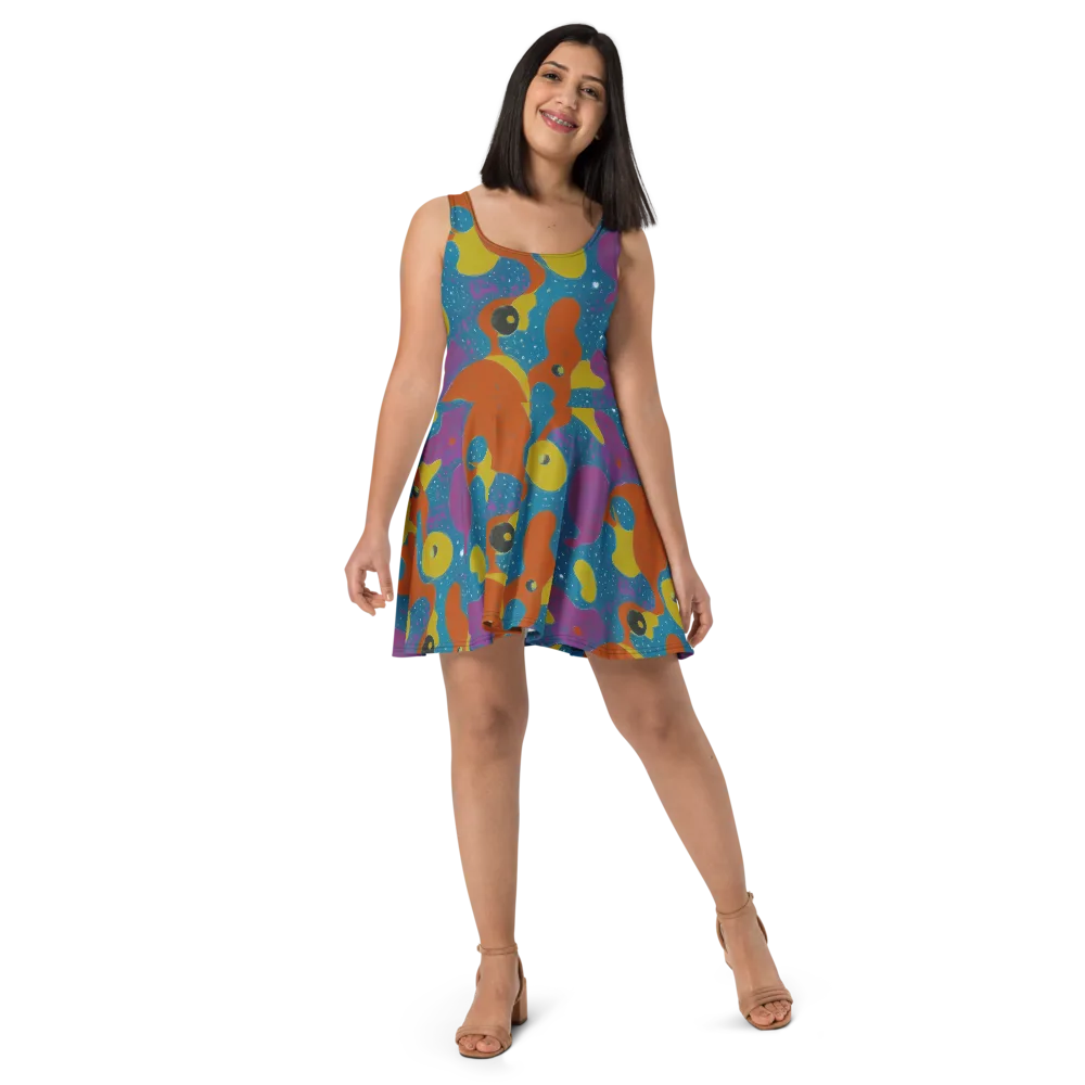 Molten Color on Skater Dress — Front