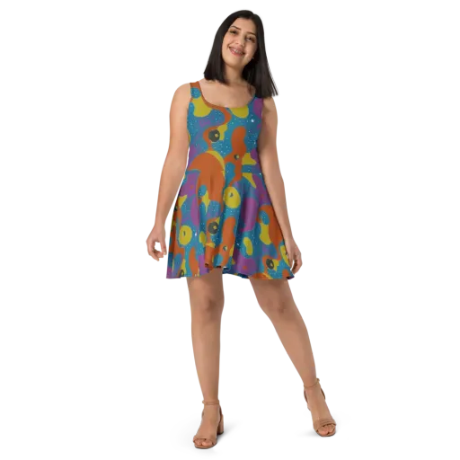 Molten Color on a Skater Dress