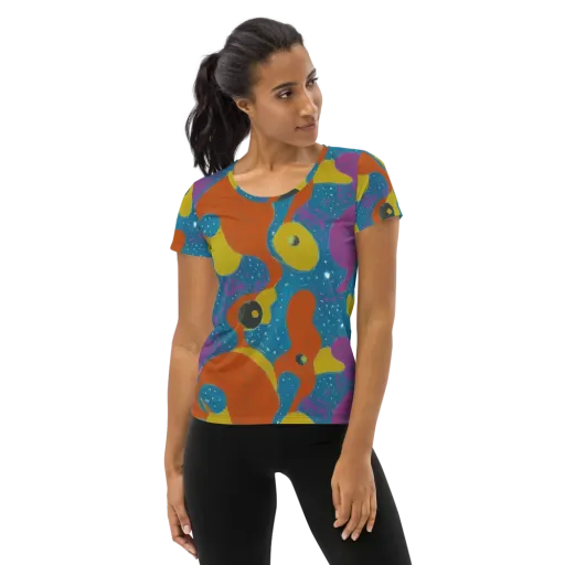 Molten Color on a Women's Athletic T-Shirt