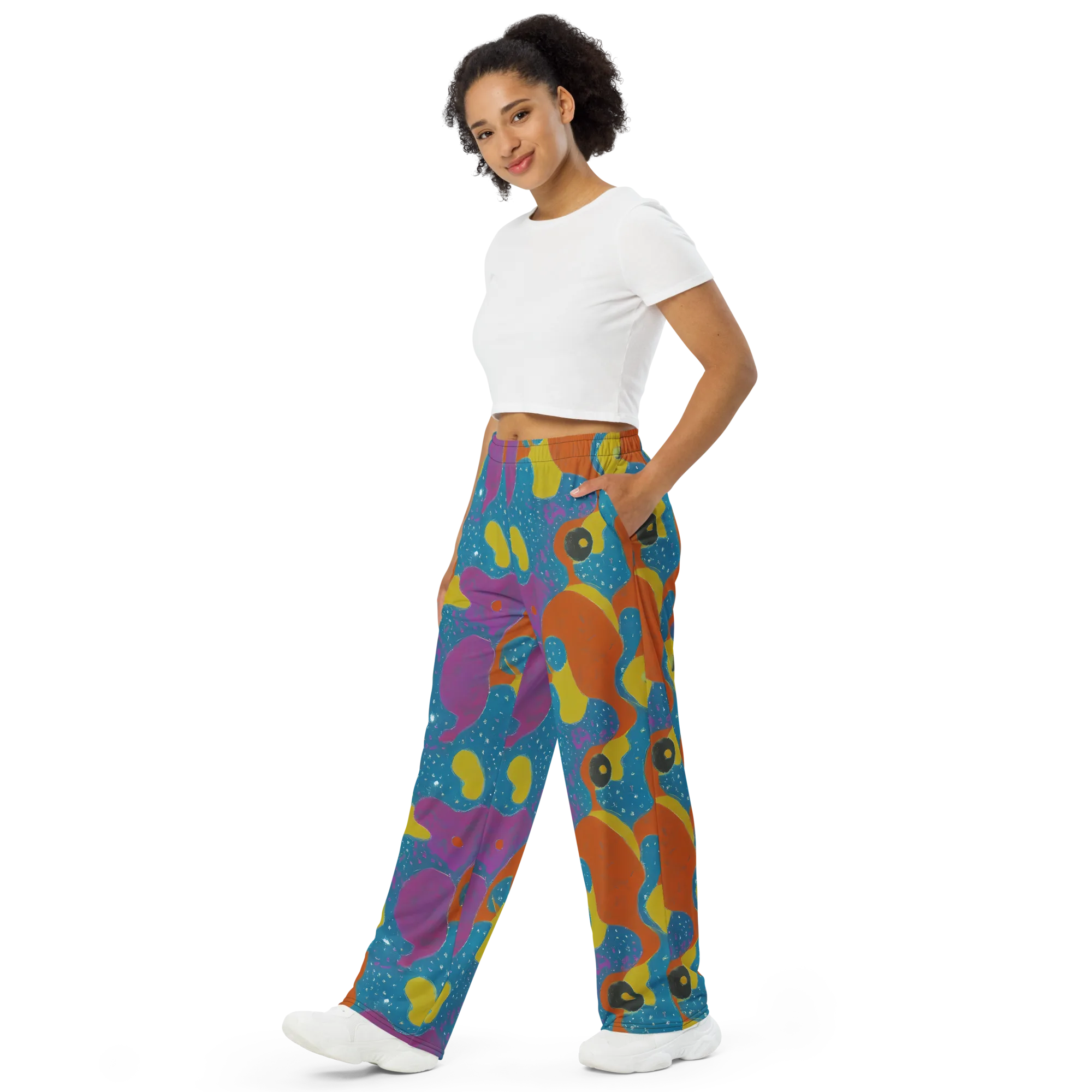 Molten Color on Wide-Leg Pants — Left Front