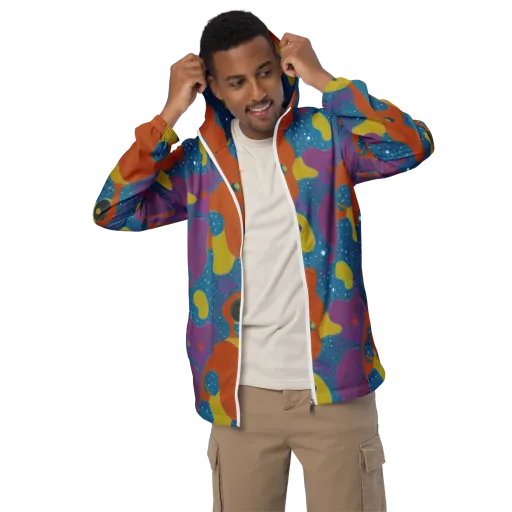 Molten Color on a Men's Windbreaker
