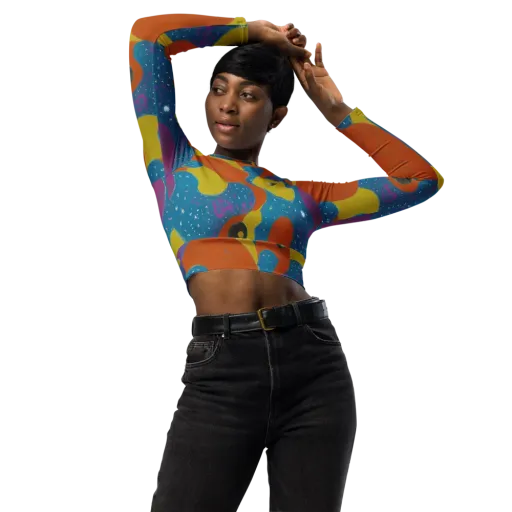 Molten Color on a Long Sleeve Crop Top