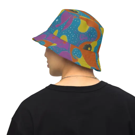 Molten Color on a Reversible Bucket Hat