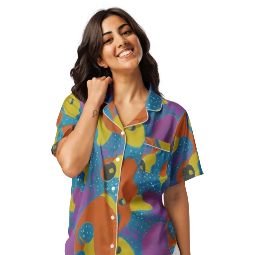 Molten Color on a Women's Short Sleeve Pajama Top
