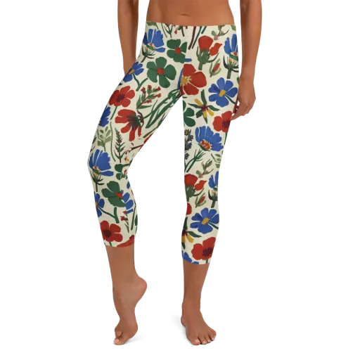 Garden Gouache on a Capri Leggings
