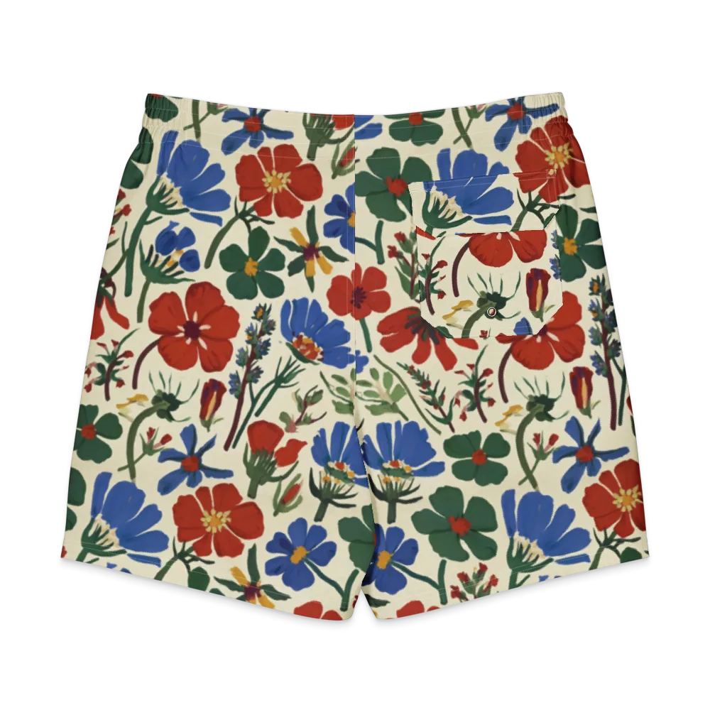 Garden Gouache on Men's Board Shorts — Back