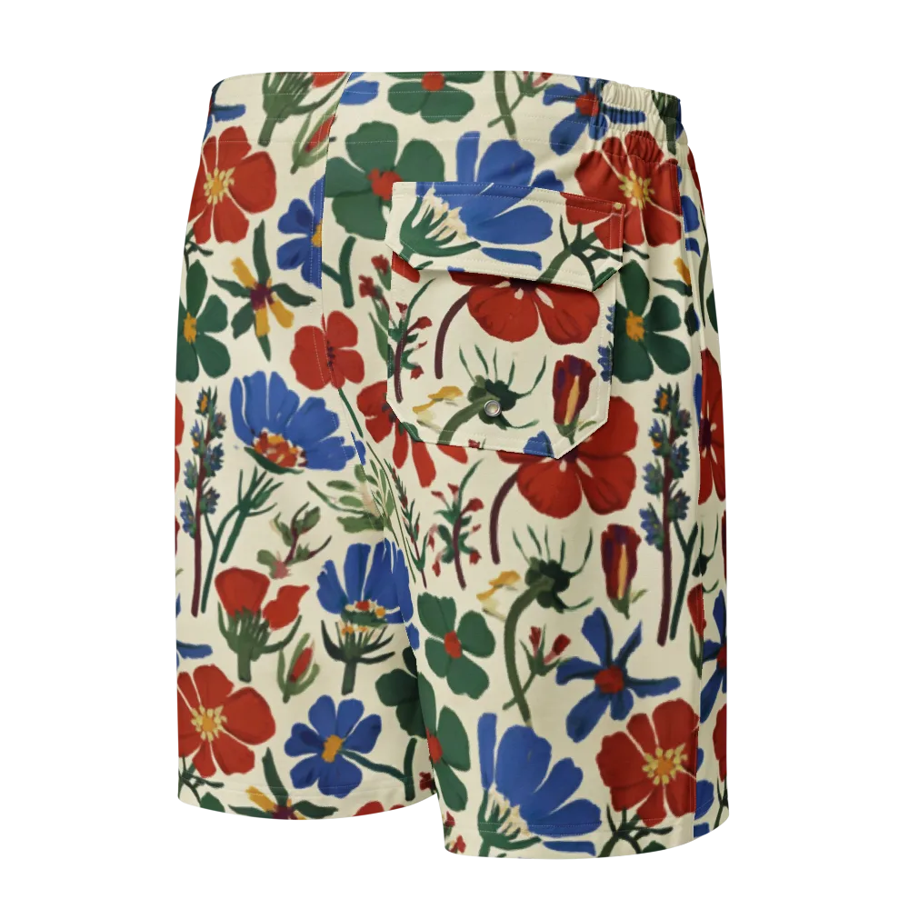 Garden Gouache on Men's Board Shorts — Back