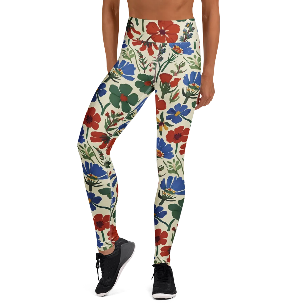 Garden Gouache on Yoga Leggings — Front