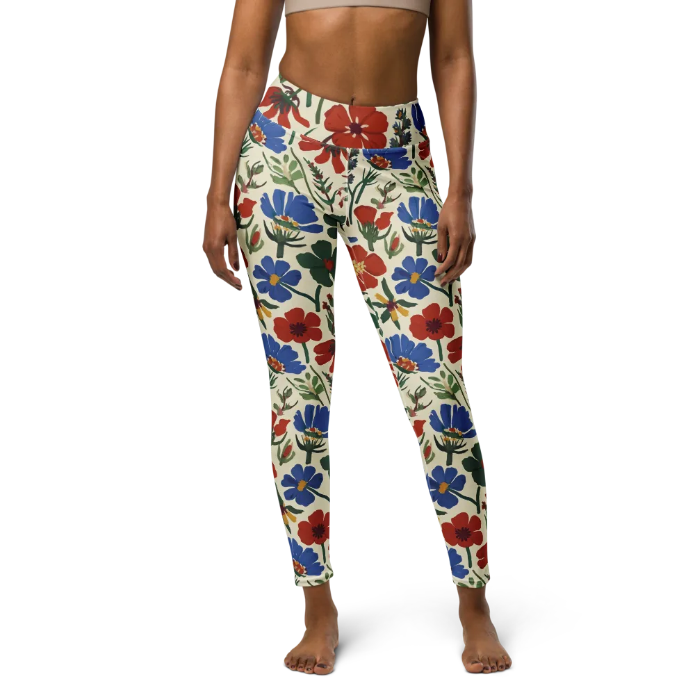 Garden Gouache on Yoga Leggings — Front