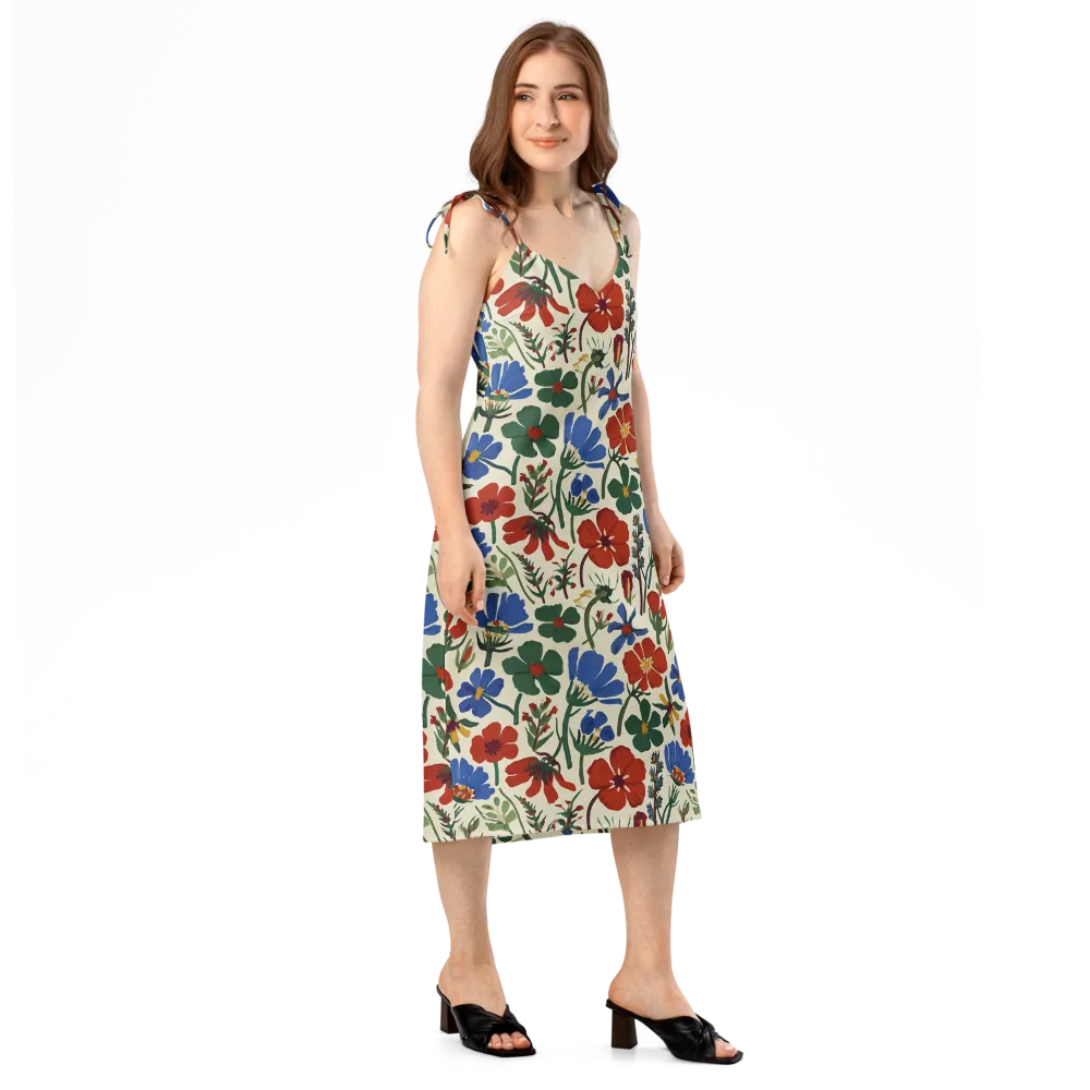 Garden Gouache on Slip Dress — Right Front