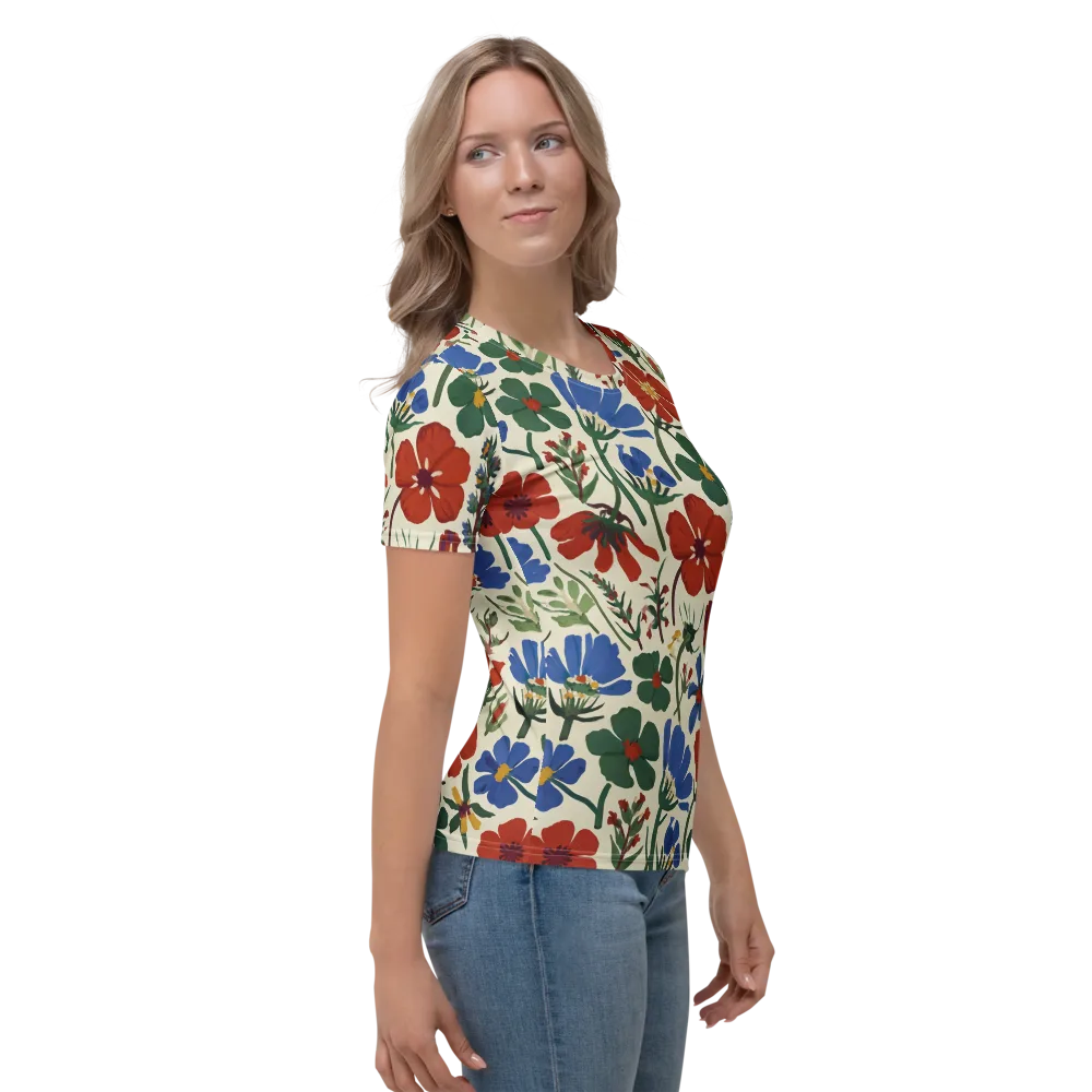 Garden Gouache on Women's Crew Neck T-Shirt — Right