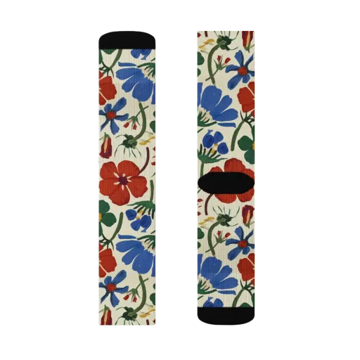 Garden Gouache on a Socks