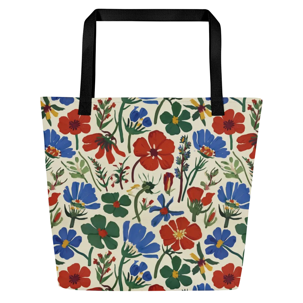 Garden Gouache on Large Tote Bag W/ Pocket — Front