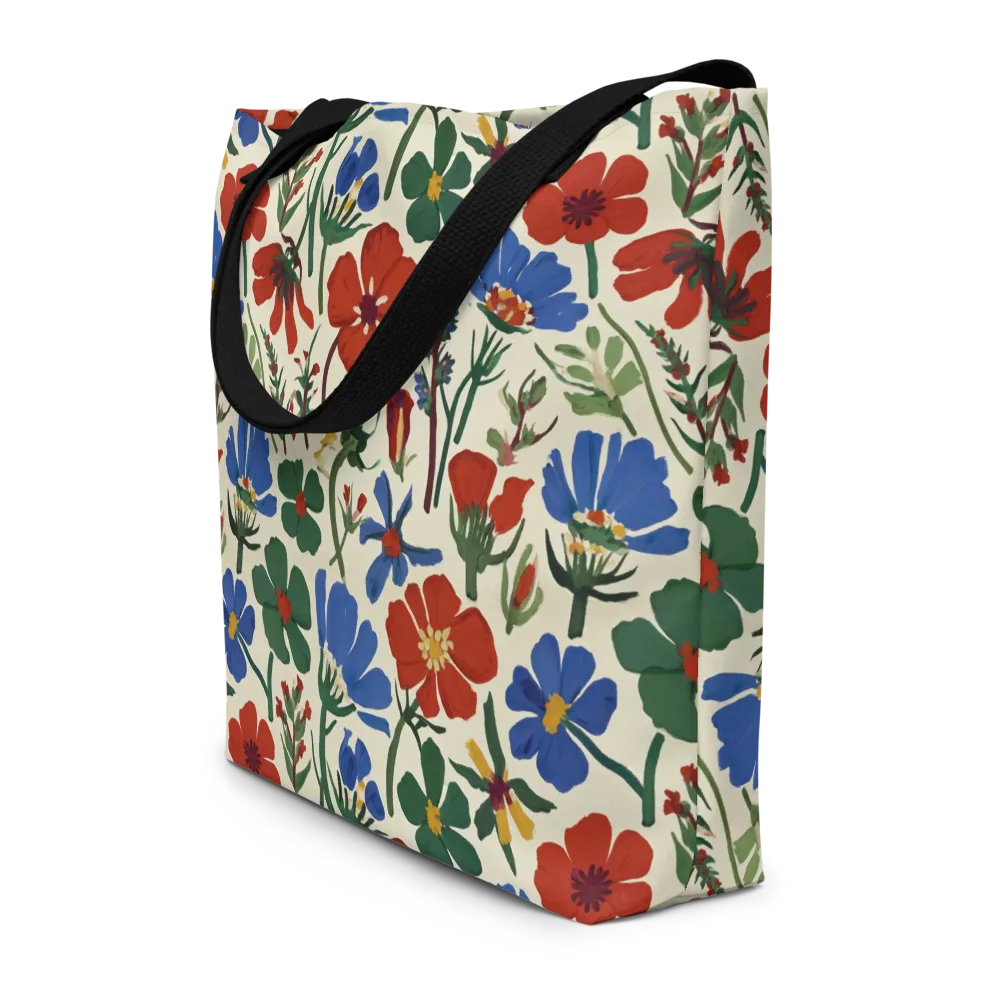 Garden Gouache on Large Tote Bag W/ Pocket — Front