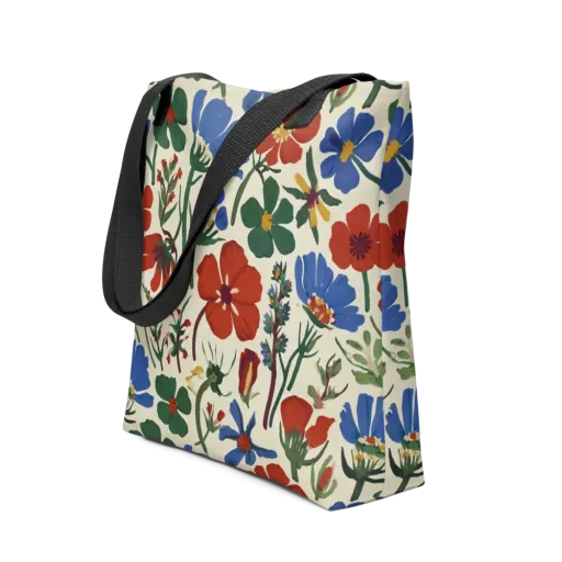 Garden Gouache on a Tote Bag