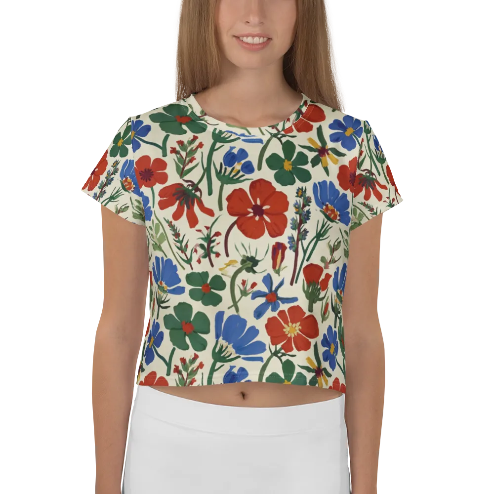 Garden Gouache on Crop Tee — Front