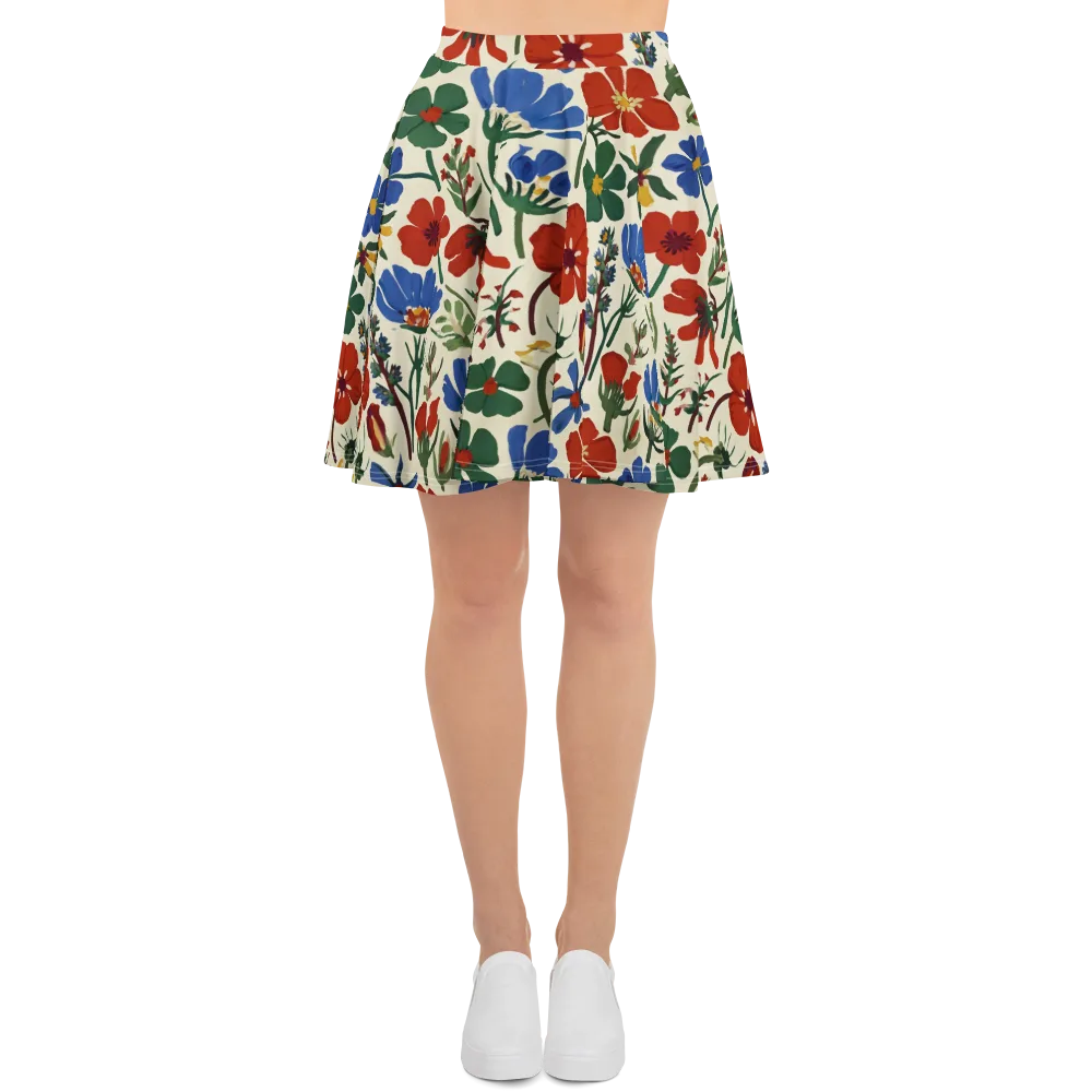 Garden Gouache on Skater Skirt — Front