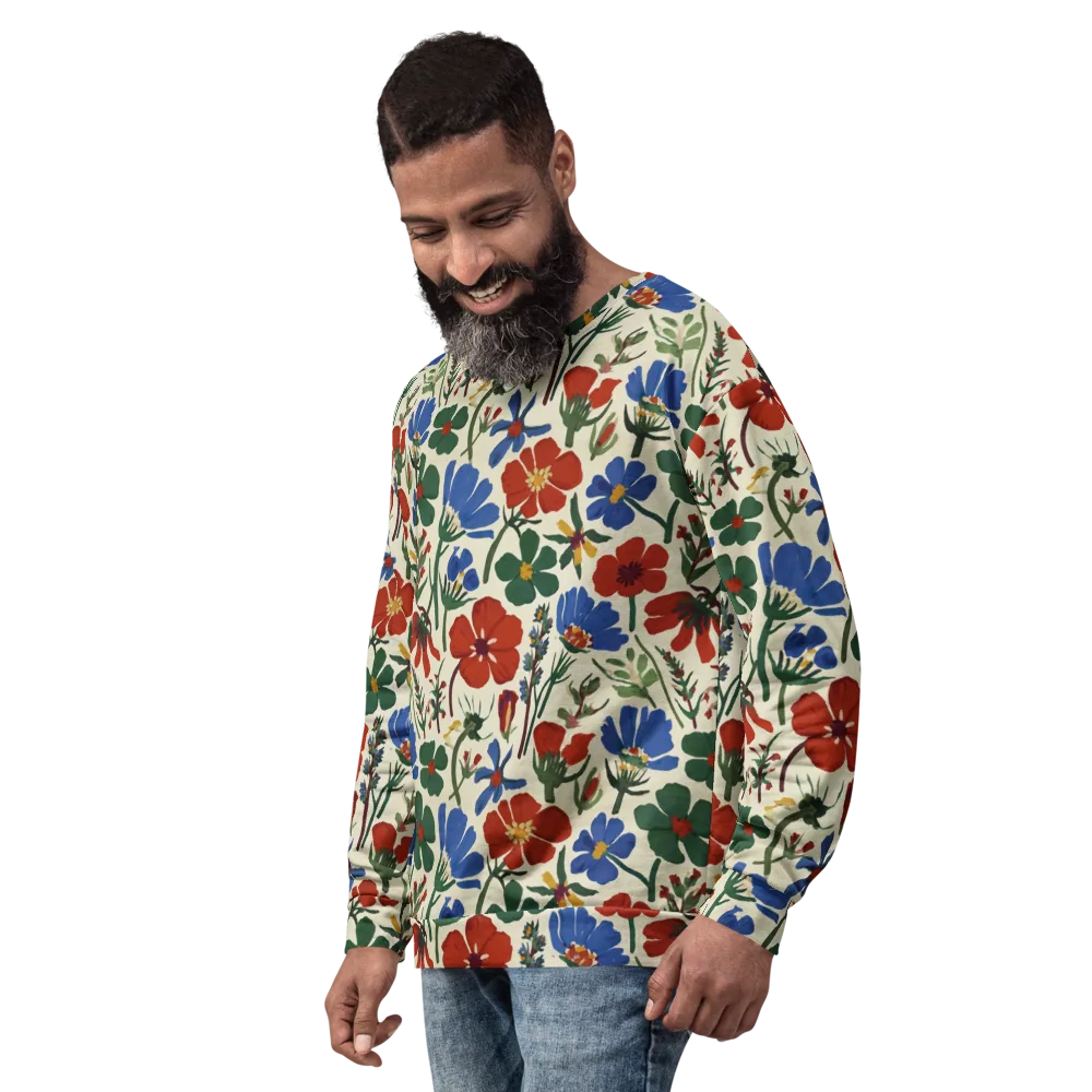 Garden Gouache on Sweatshirt — Left Front