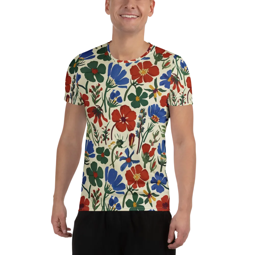 Garden Gouache on Men's Athletic T-Shirt — Front