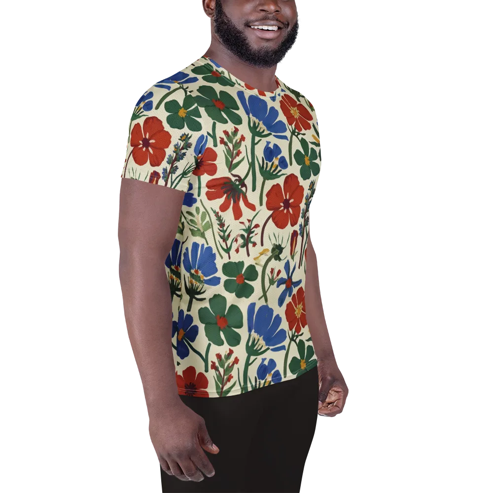 Garden Gouache on Men's Athletic T-Shirt — Right