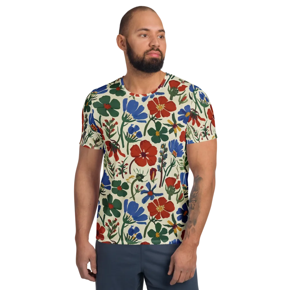 Garden Gouache on Men's Athletic T-Shirt — Front