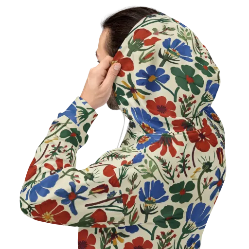 Garden Gouache on a Hoodie