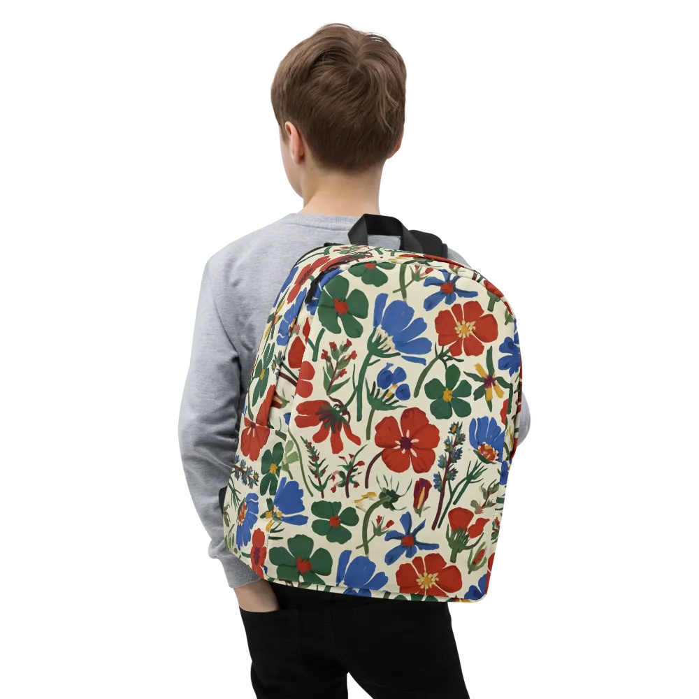 Garden Gouache on Minimalist Backpack — Zoomed-in