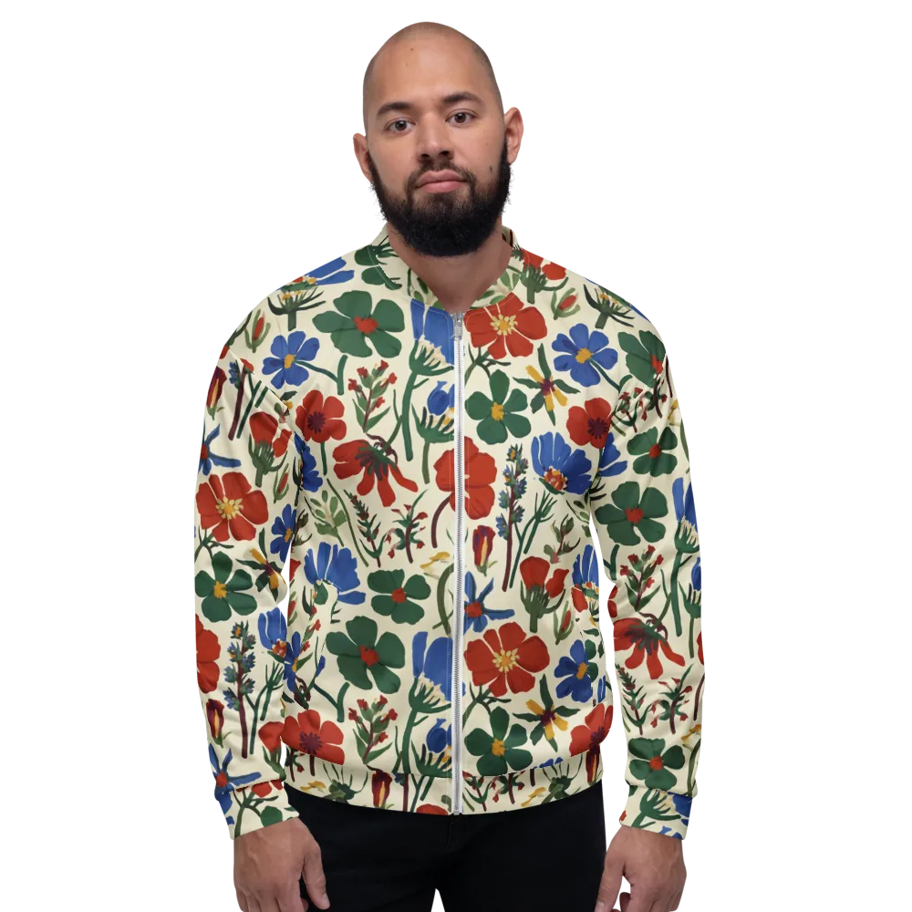 Garden Gouache on Bomber Jacket — Front