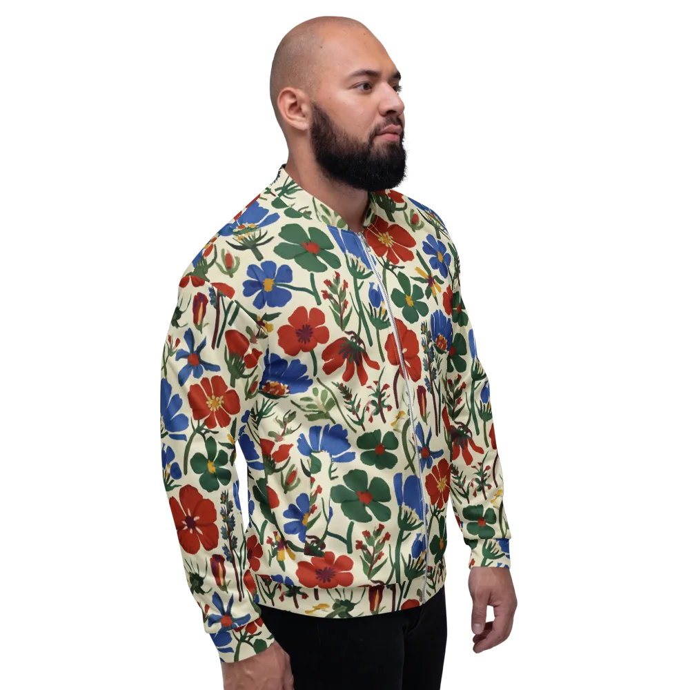 Garden Gouache on Bomber Jacket — Right