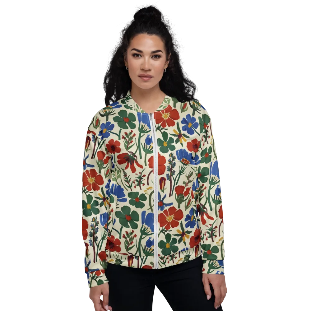 Garden Gouache on Bomber Jacket — Front