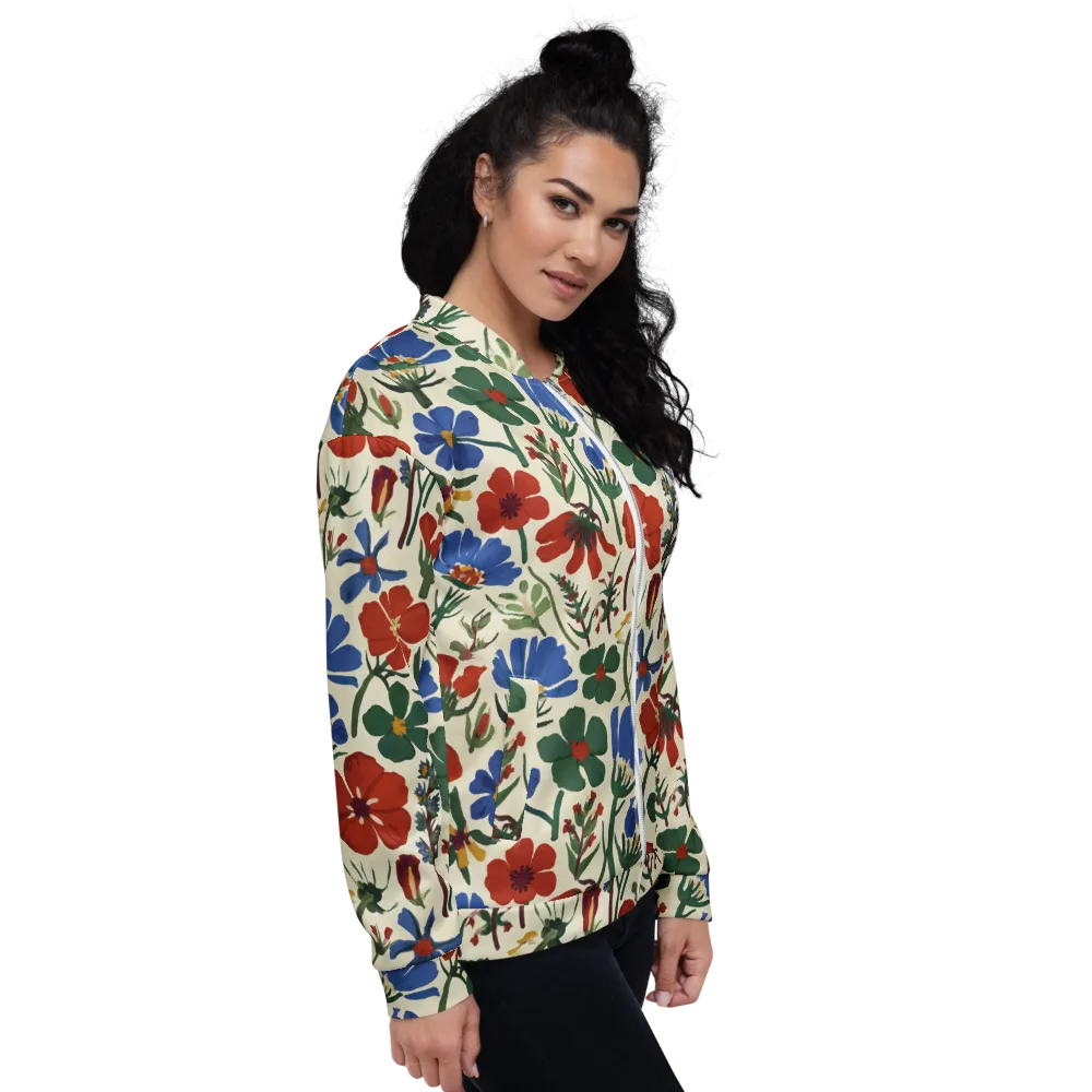 Garden Gouache on Bomber Jacket — Right