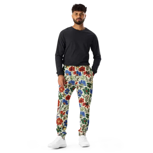 Garden Gouache on a Men's Joggers