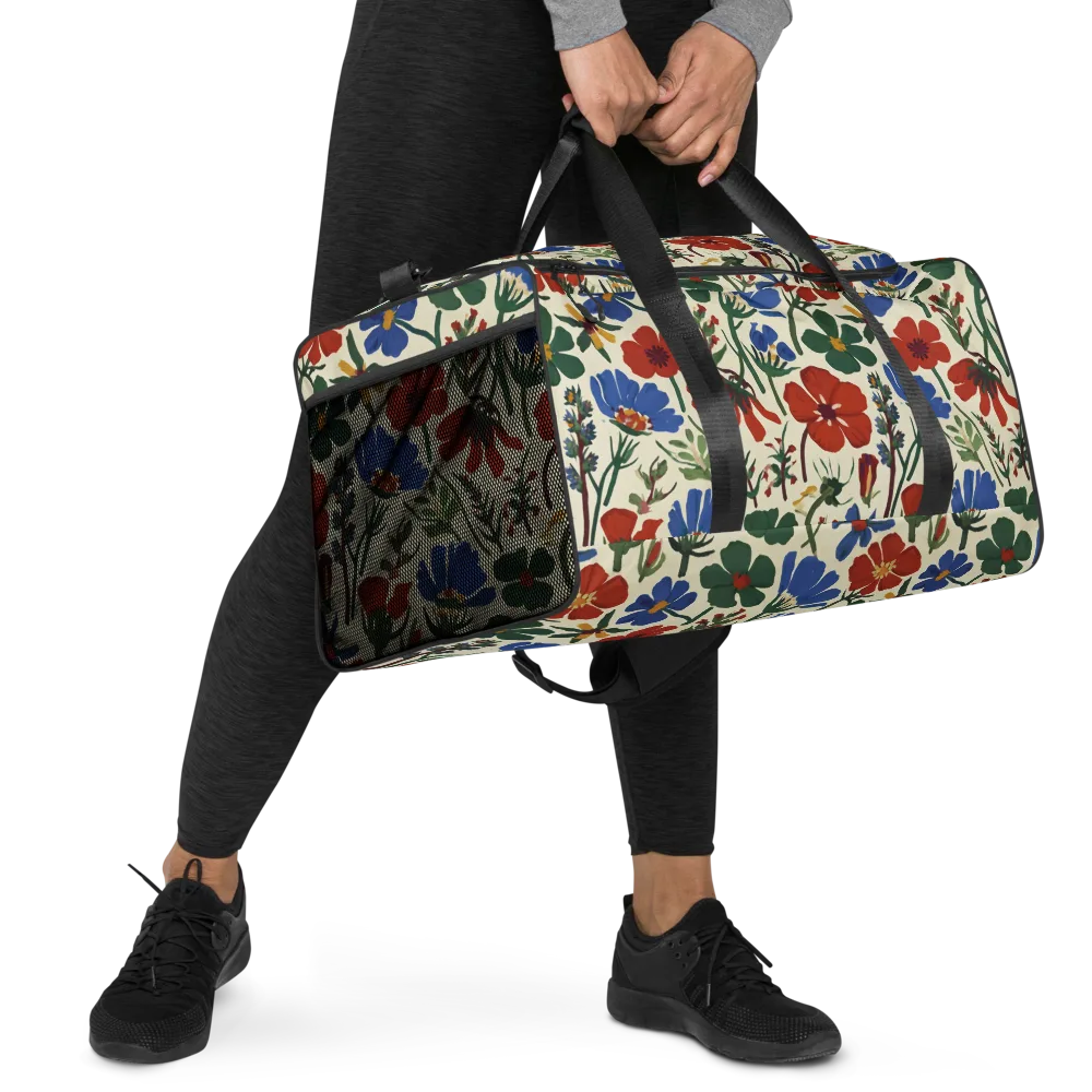 Garden Gouache on Duffle Bag — Right Front