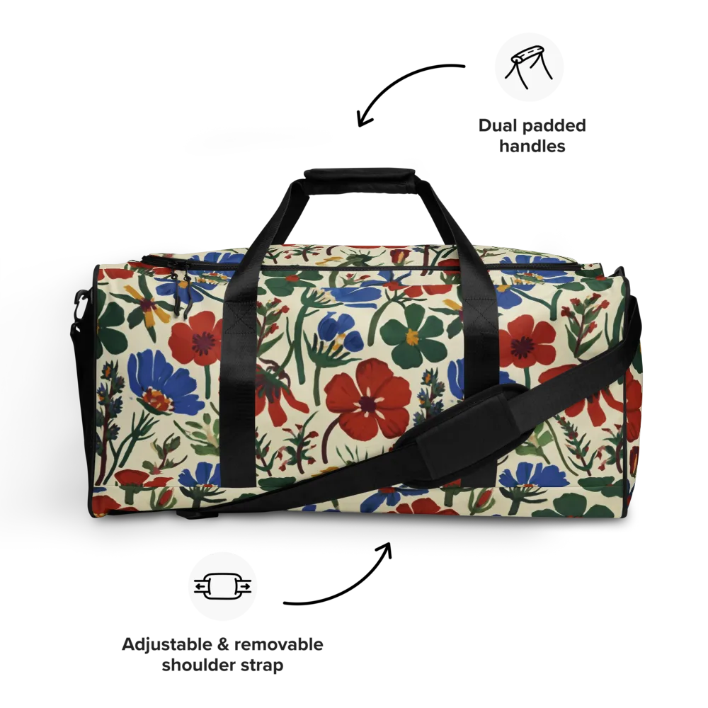 Garden Gouache on Duffle Bag — Front
