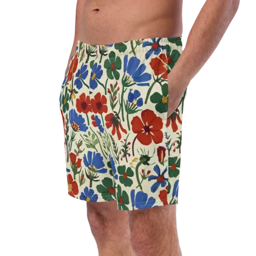Garden Gouache on a Swim Trunks