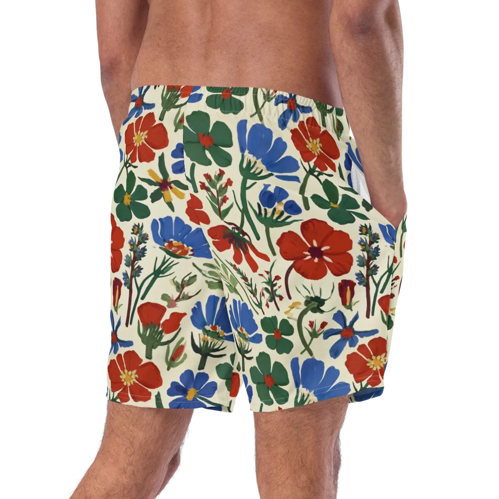 Garden Gouache on Swim Trunks — Right Back