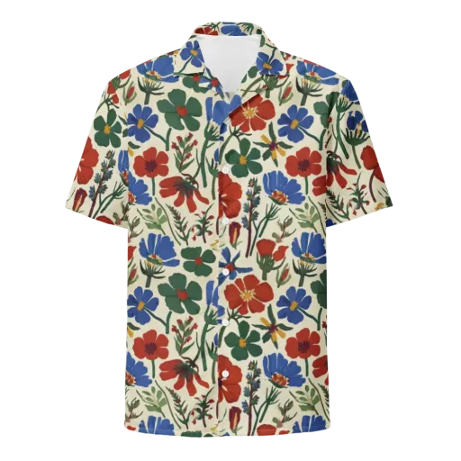 Garden Gouache on a Button Shirt