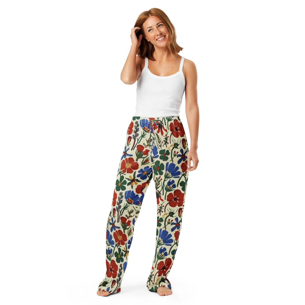 Garden Gouache on Women's Pajama Pants — Front