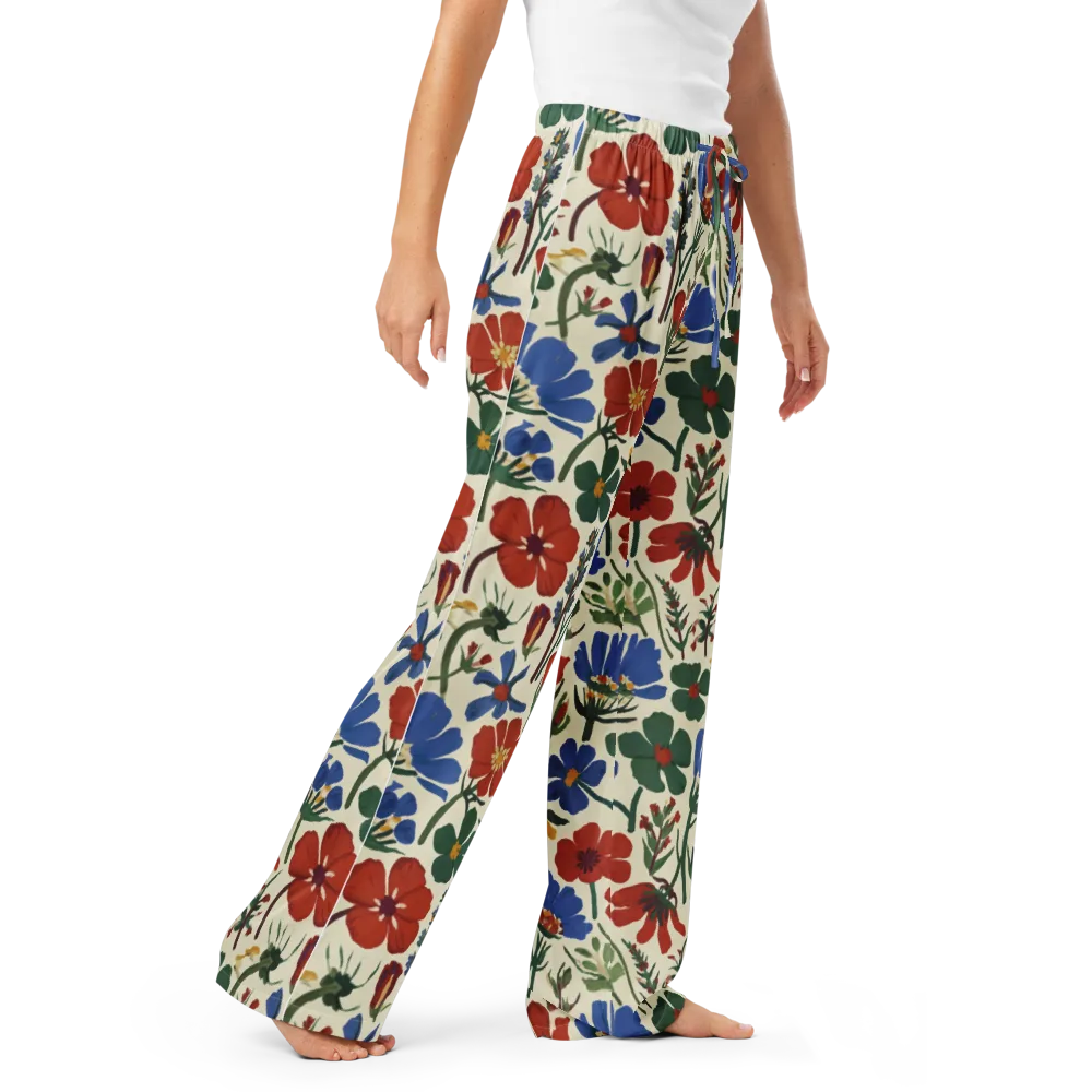 Garden Gouache on Women's Pajama Pants — Right Front