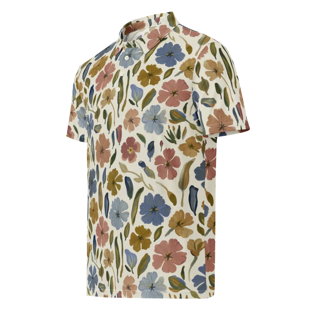 Harvest Garden on Men's Slim Fit Polo Shirt — Left Front