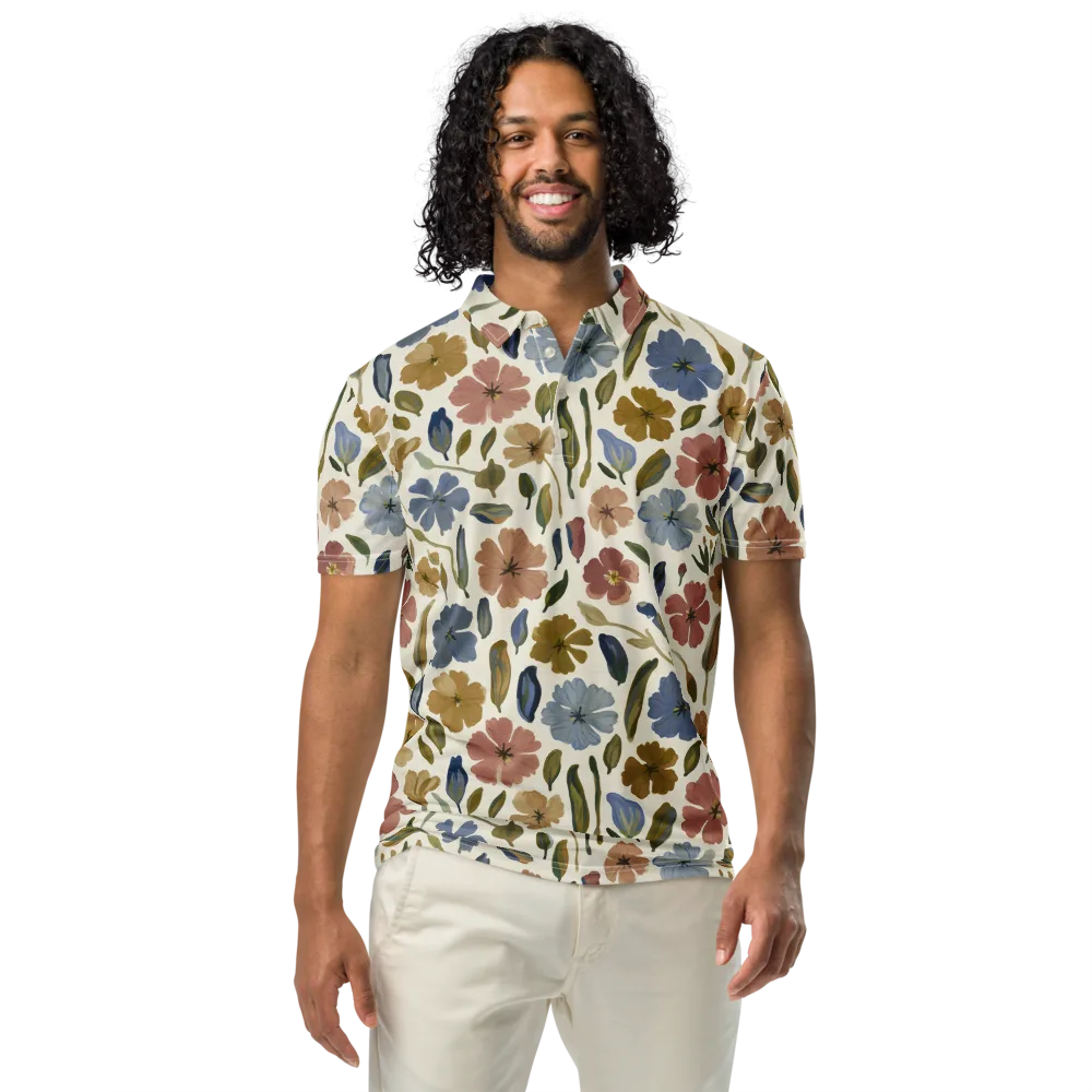 Harvest Garden on Men's Slim Fit Polo Shirt — Front