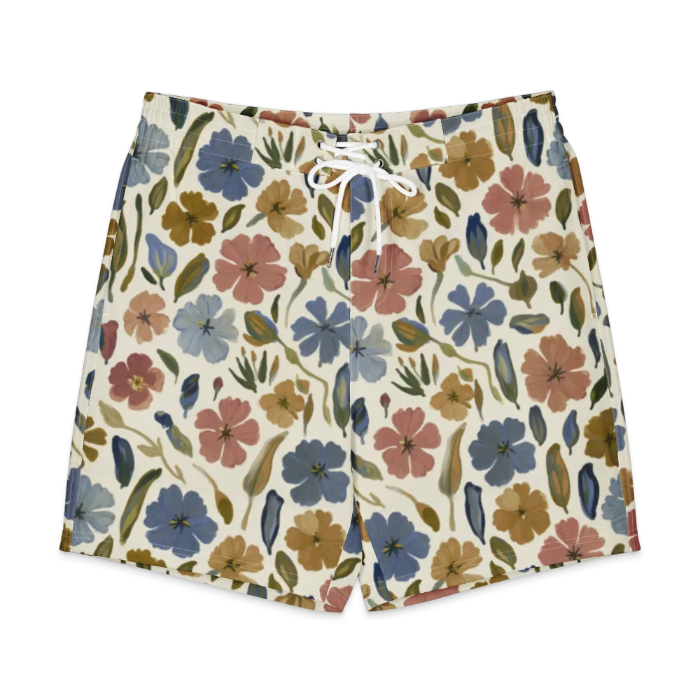 Harvest Garden on Men's Board Shorts — Front