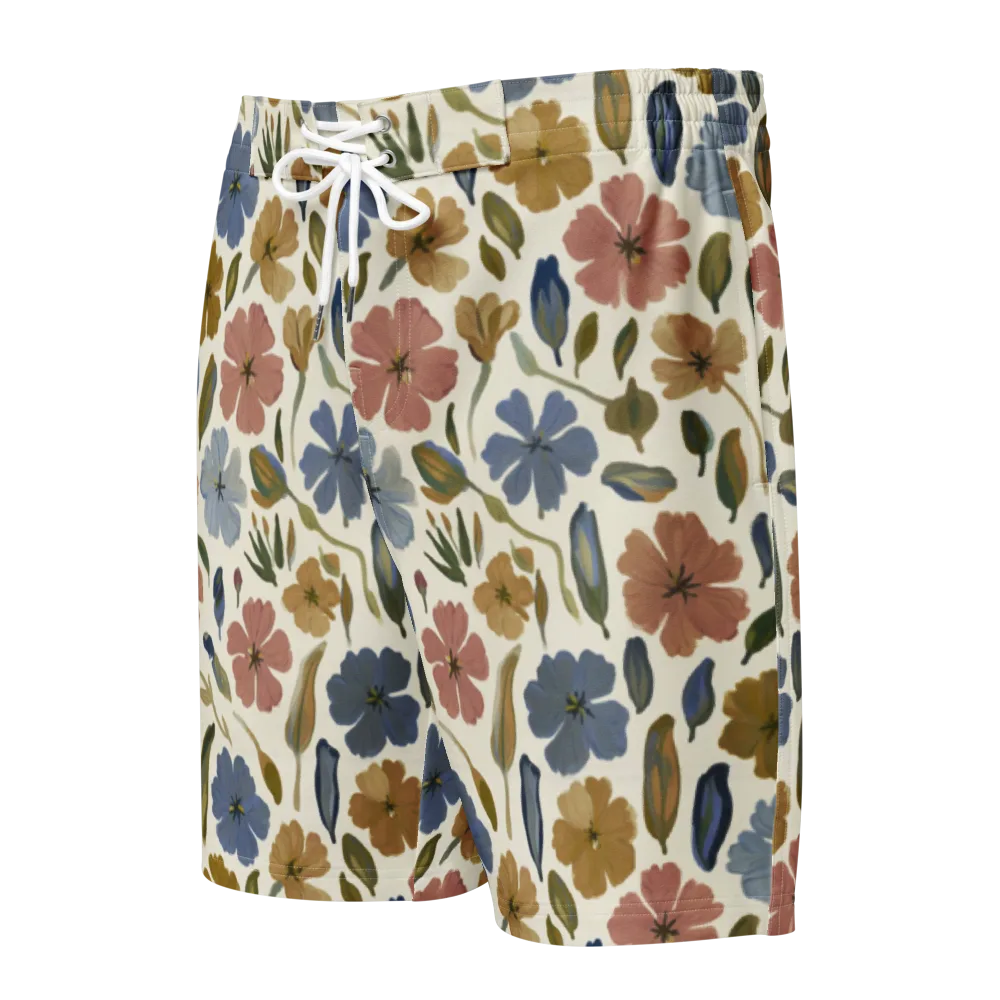 Harvest Garden on Men's Board Shorts — Front