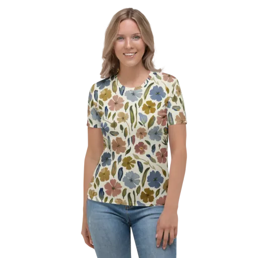 Harvest Garden on a Women's Crew Neck T-Shirt