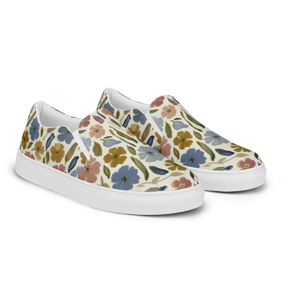 Harvest Garden on Men's Slip-On Canvas Shoes — Right Front