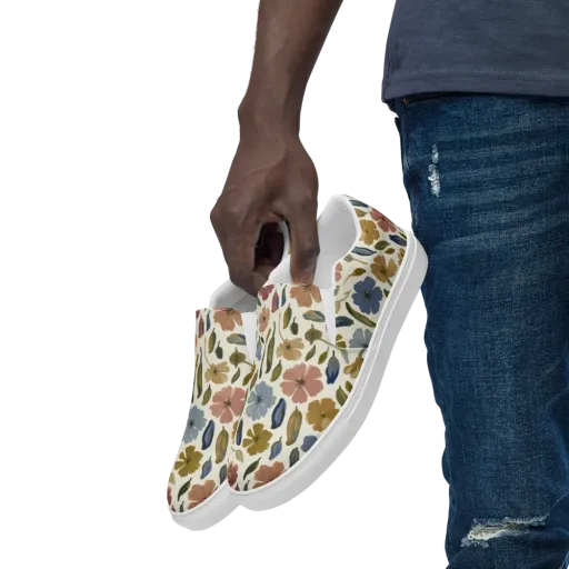 Harvest Garden on a Men's Slip-On Canvas Shoes