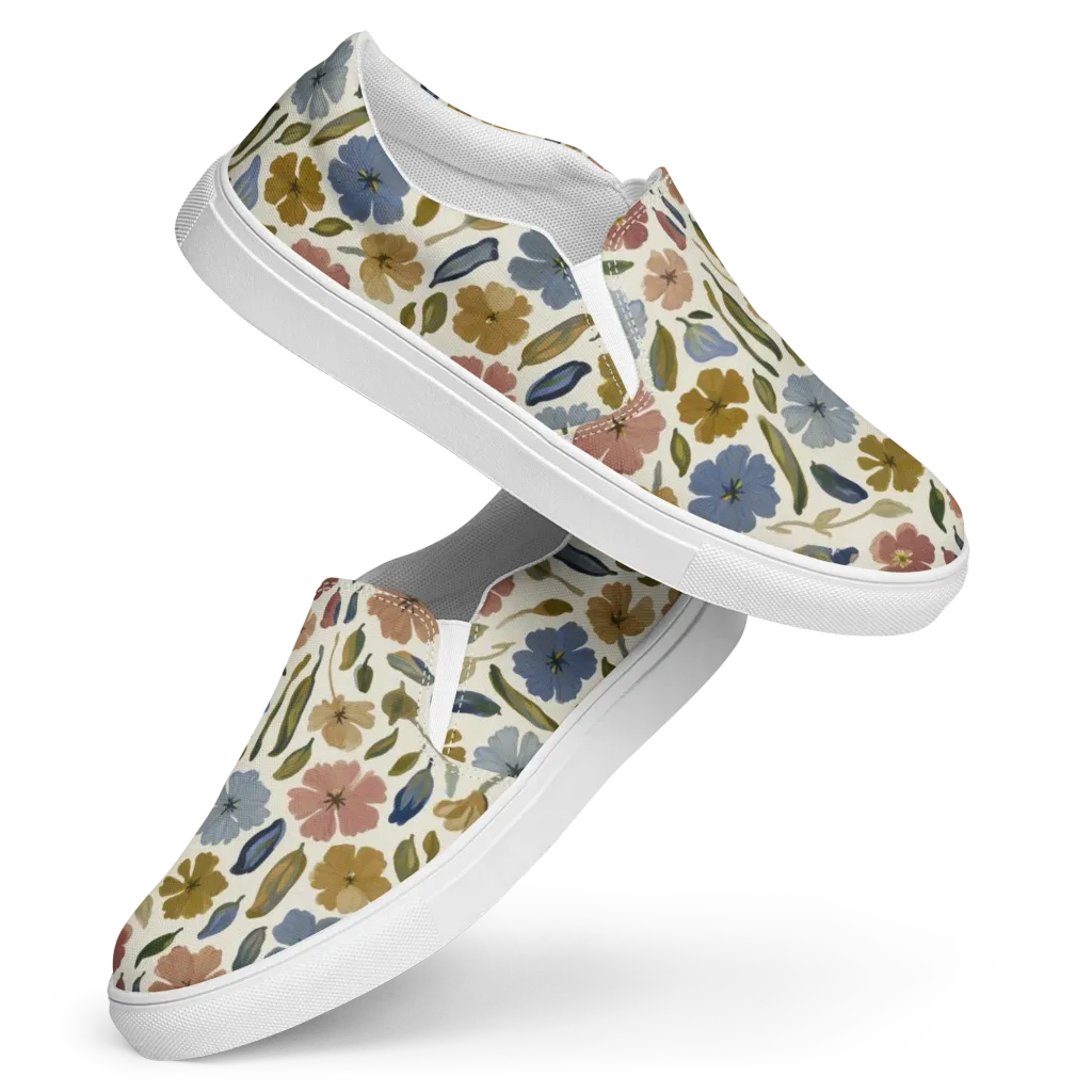 Harvest Garden on Women's Slip-On Canvas Shoes — Front
