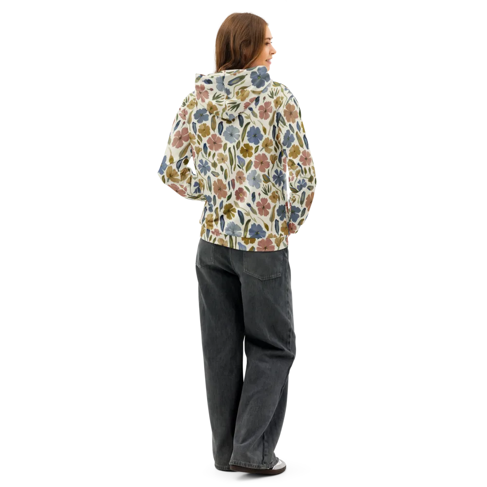 Harvest Garden on Cotton Hoodie — Back