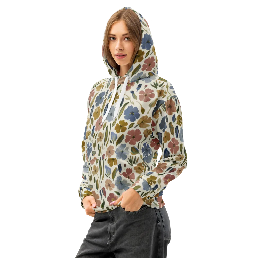 Harvest Garden on Cotton Hoodie — Left Front
